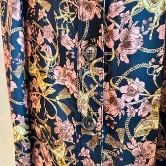 ModCloth Size 8 Floral Chain Horse Print Pleated Midi Skirt NWT - Picture 7 of 8